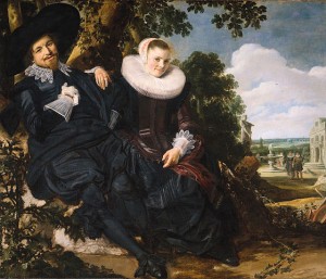 Wedding portrait of Isaac Abrahamsz Massa and Beatrix van der Laan, Frans Hals