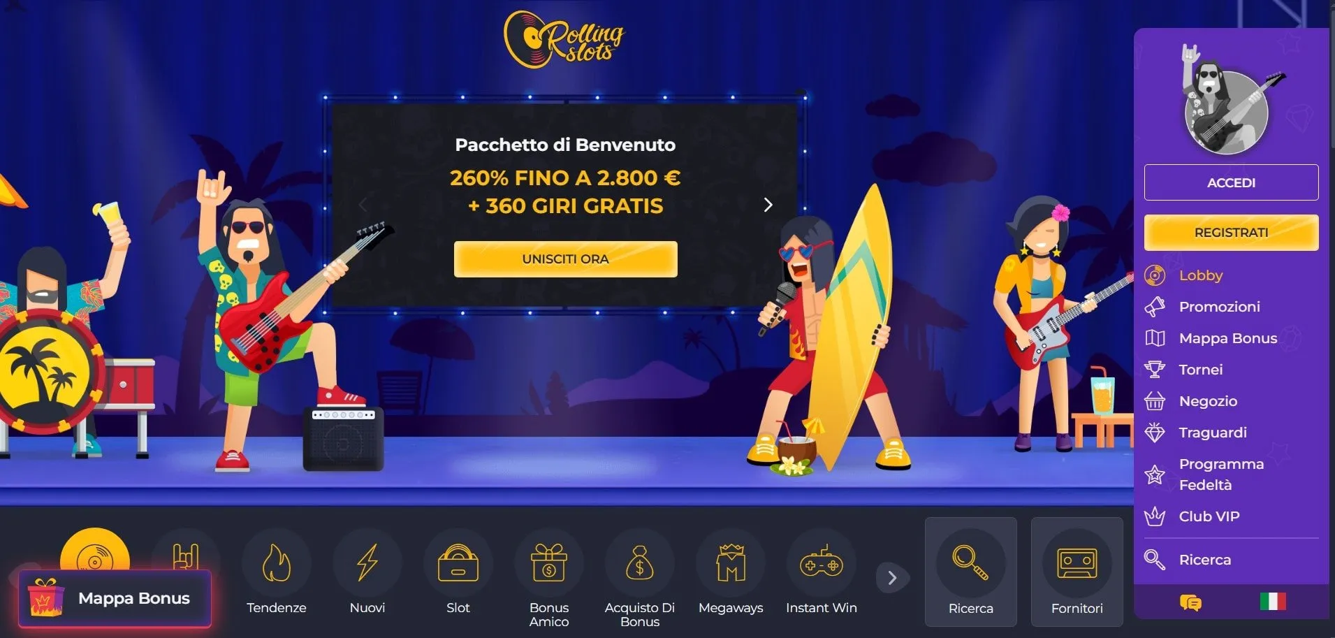 Rolling Slots Online Casino Non ADM Rolling Slots Casino Non AAMS