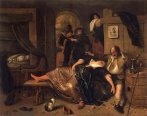 The drunken couple, Jan Steen