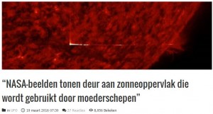 NASA foto porta nel sole